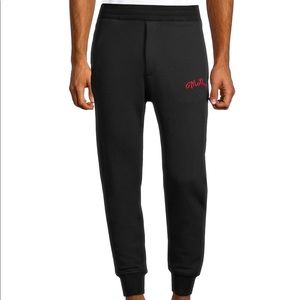 BNWT Alexander McQueen Logo-Embroidered Jersey-Knit Jogger Pants